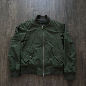 UNIQLO Men's XS/W’s S Olive Green MA-1 Bomber Flight Jacket Blouson EUC